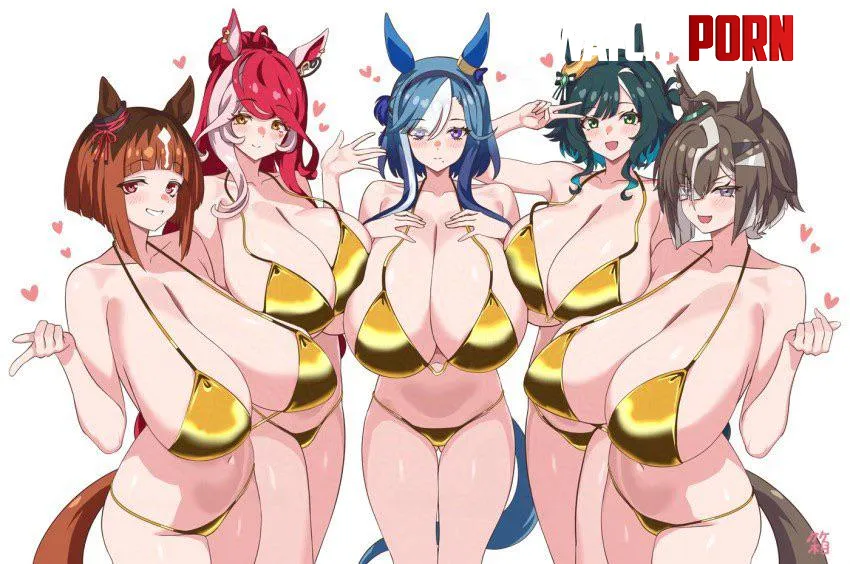 Catgirls in gold bikini(Xiang) by Thirsty_Thoot