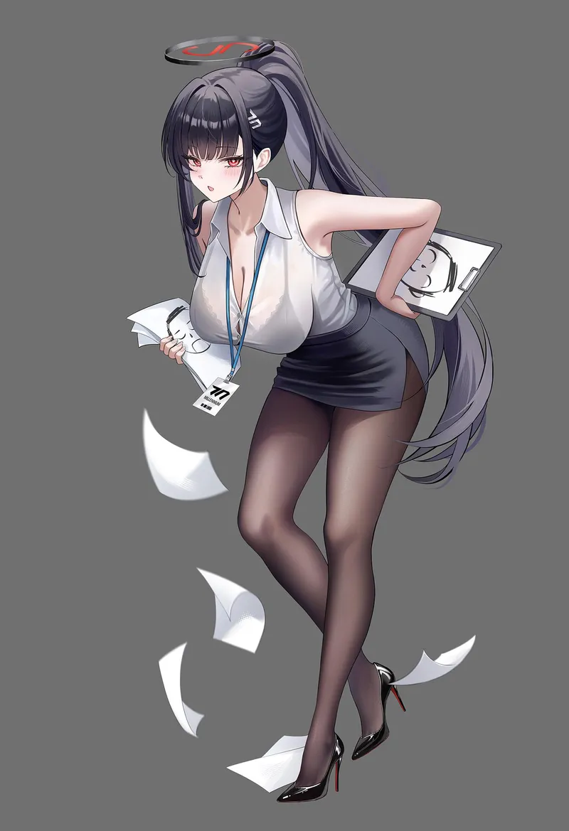 Thumbnail Office Lady Rio Tsukatsuki Blue Archive Thighdeology by WoolsonDaSheep