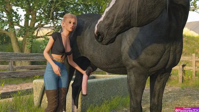 Thumbnail Emily's First Encounter: Horse Cock Exploration by mystic_glance