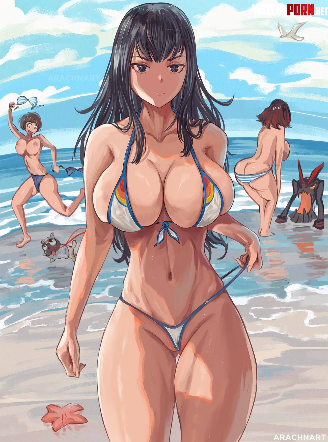 Satsuki & friends [Kill la Kill] (arachnart) by Attacking_Diarrhea