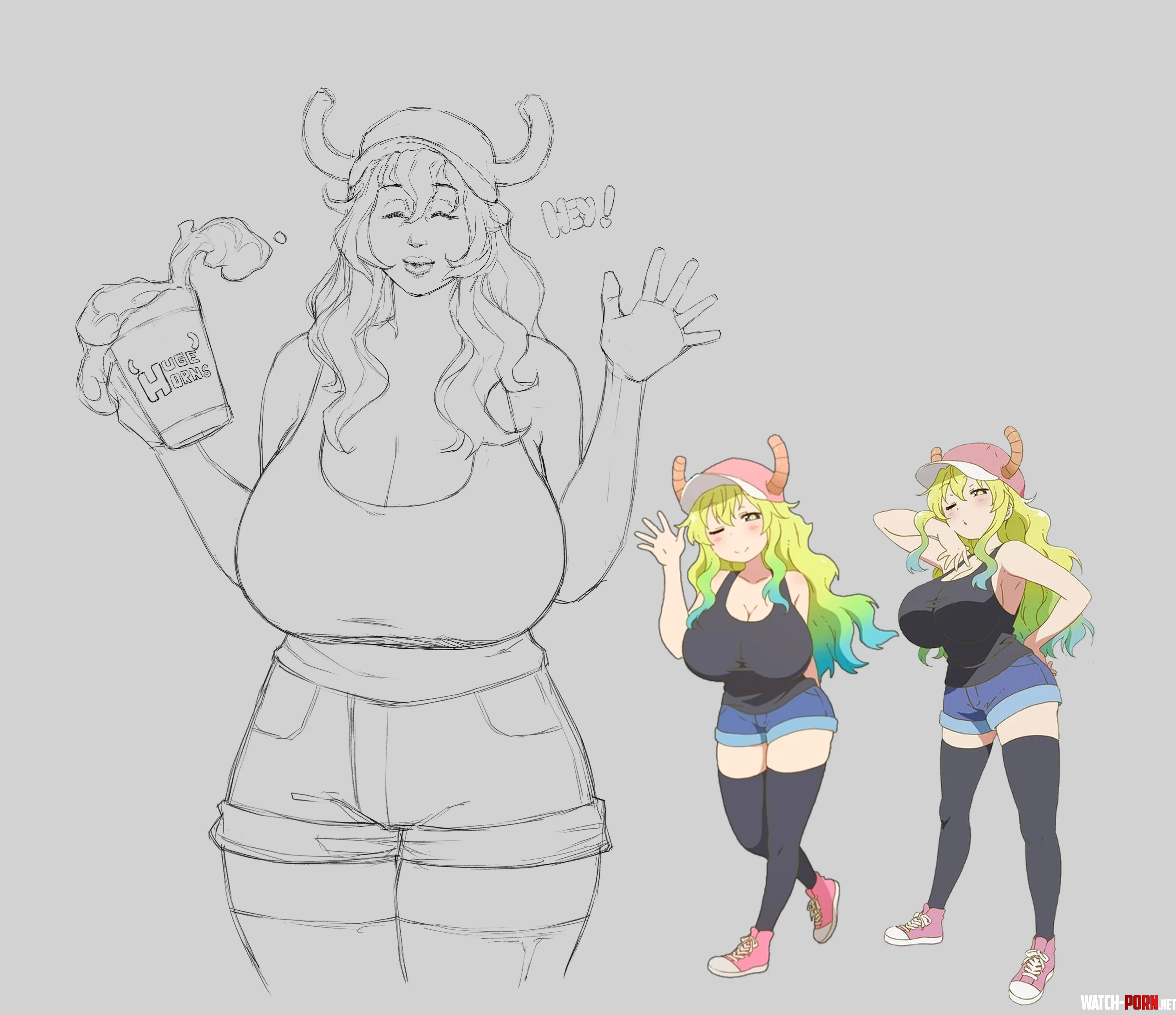 Lucoa's huge... horns WIP (artist: Sonsoon/Me) by SonSon-