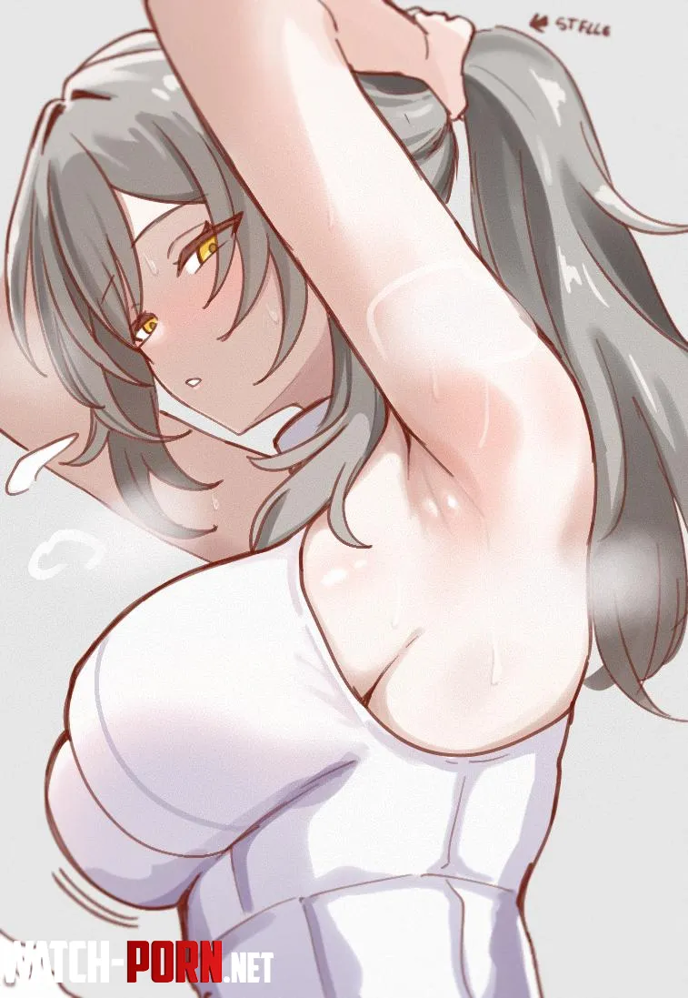 Stelle tying her hair by marxsander2016