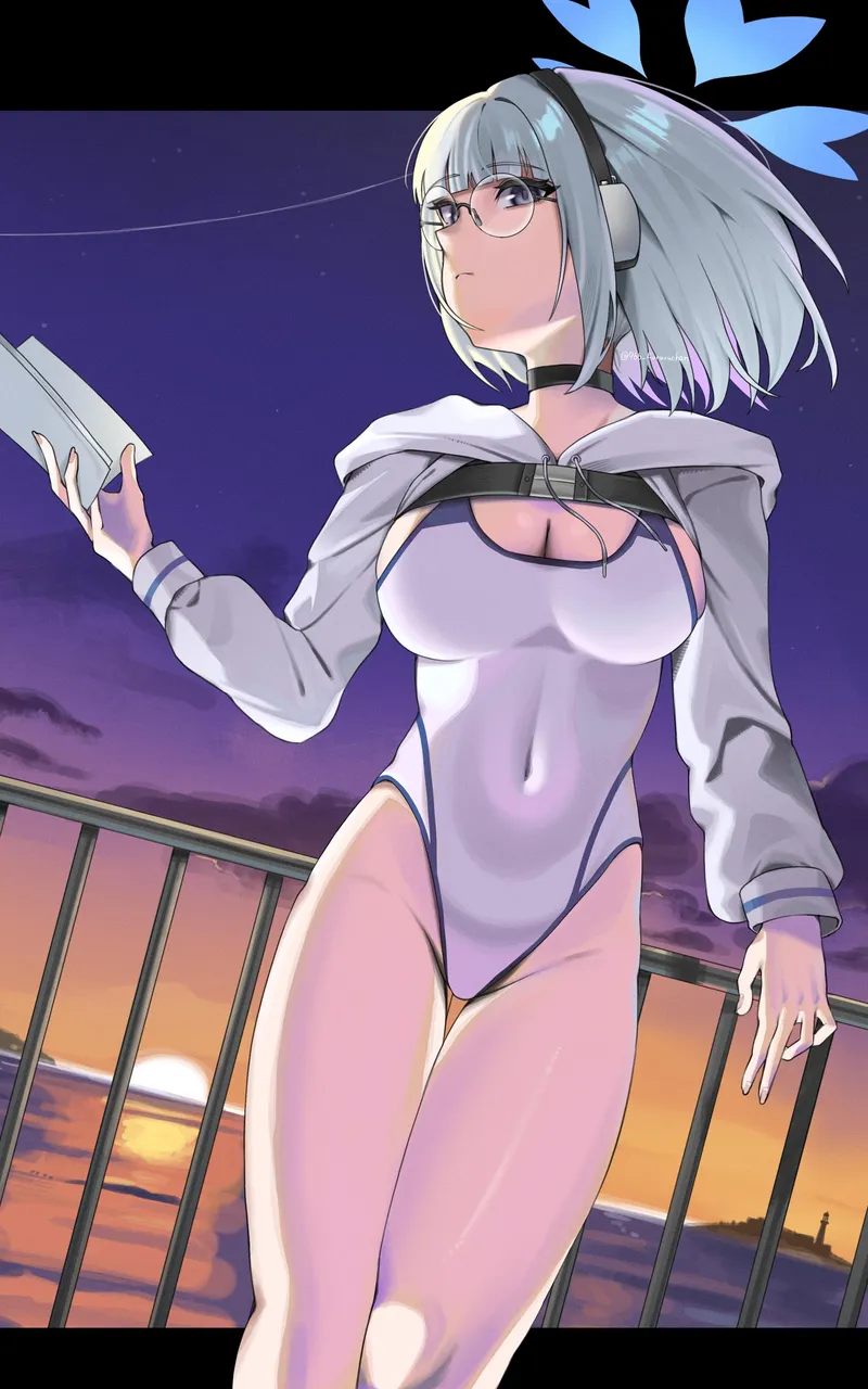 Thumbnail 966 Kururu 966 - Blue Archive's Short White-Haired Odyssey Student by llamanatee