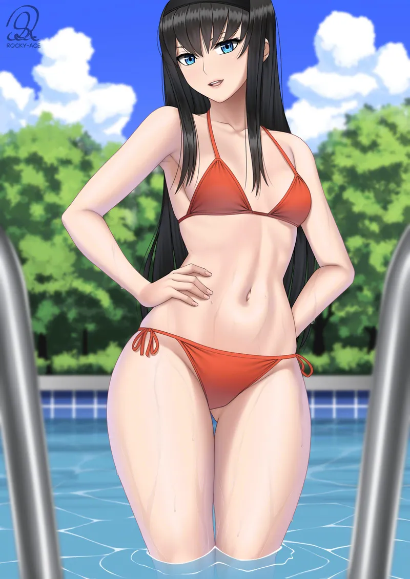 Thumbnail Delight in Swimsuit Beauty: Akiha Tohno Showcase by McKnight94