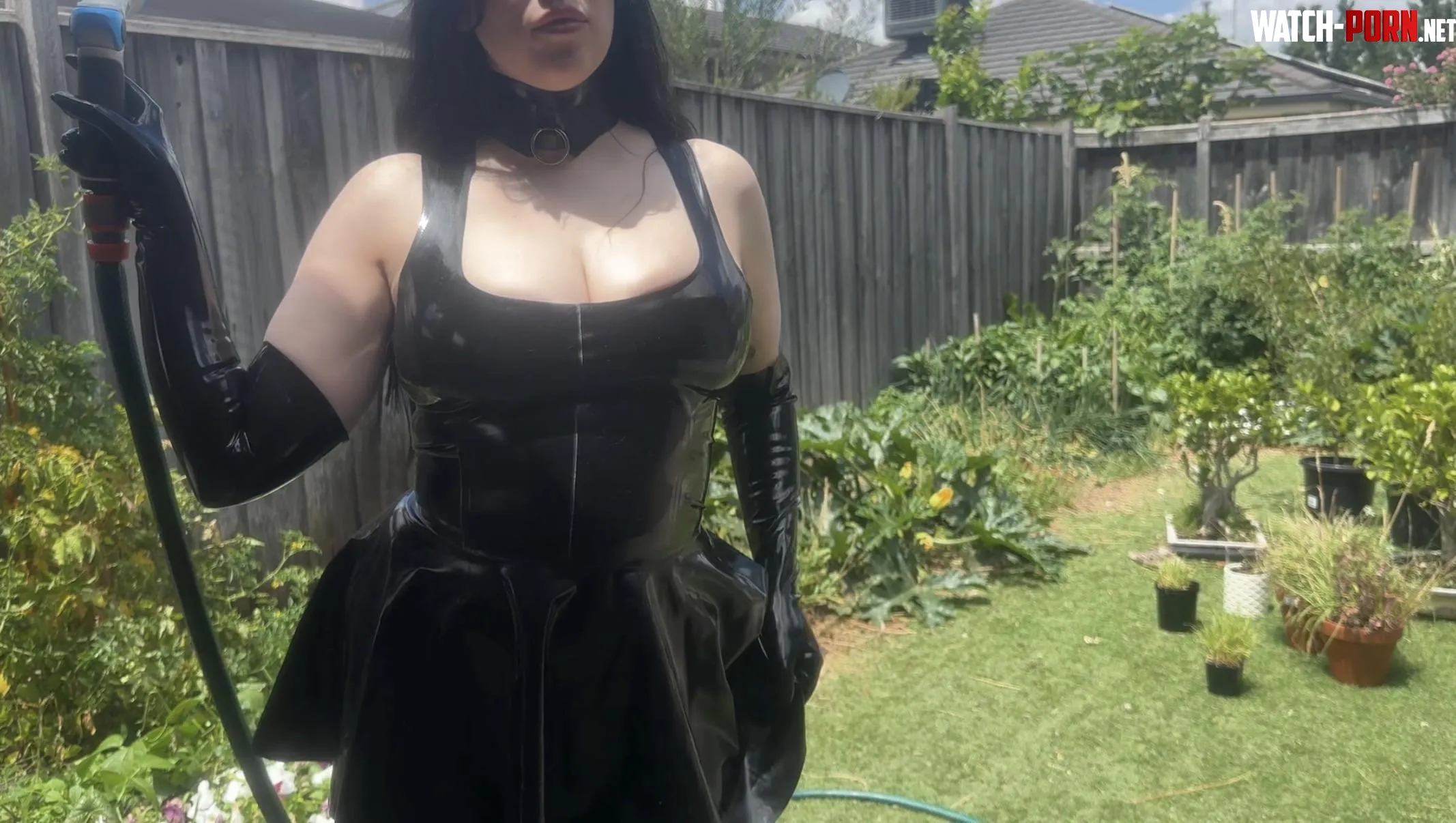 Is there anything hotter than gardening in latex? 🖤 by kyrafae