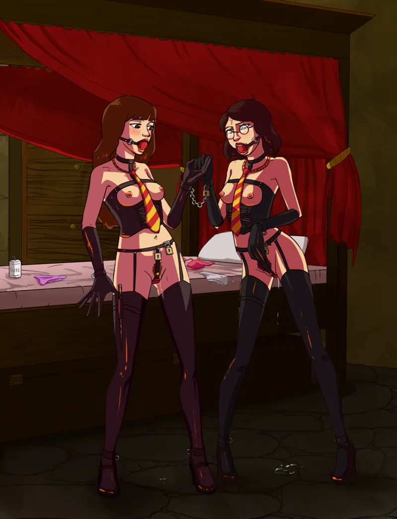Thumbnail Cute Slaves Hermione & femHarry by SiarX | Hentaibondage Exploration