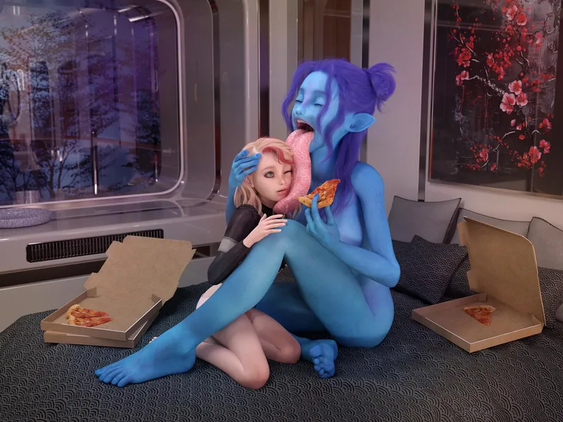 Thumbnail Xae'chie Pizza Playtime by Saftkeur: An Artistic Vore Creation