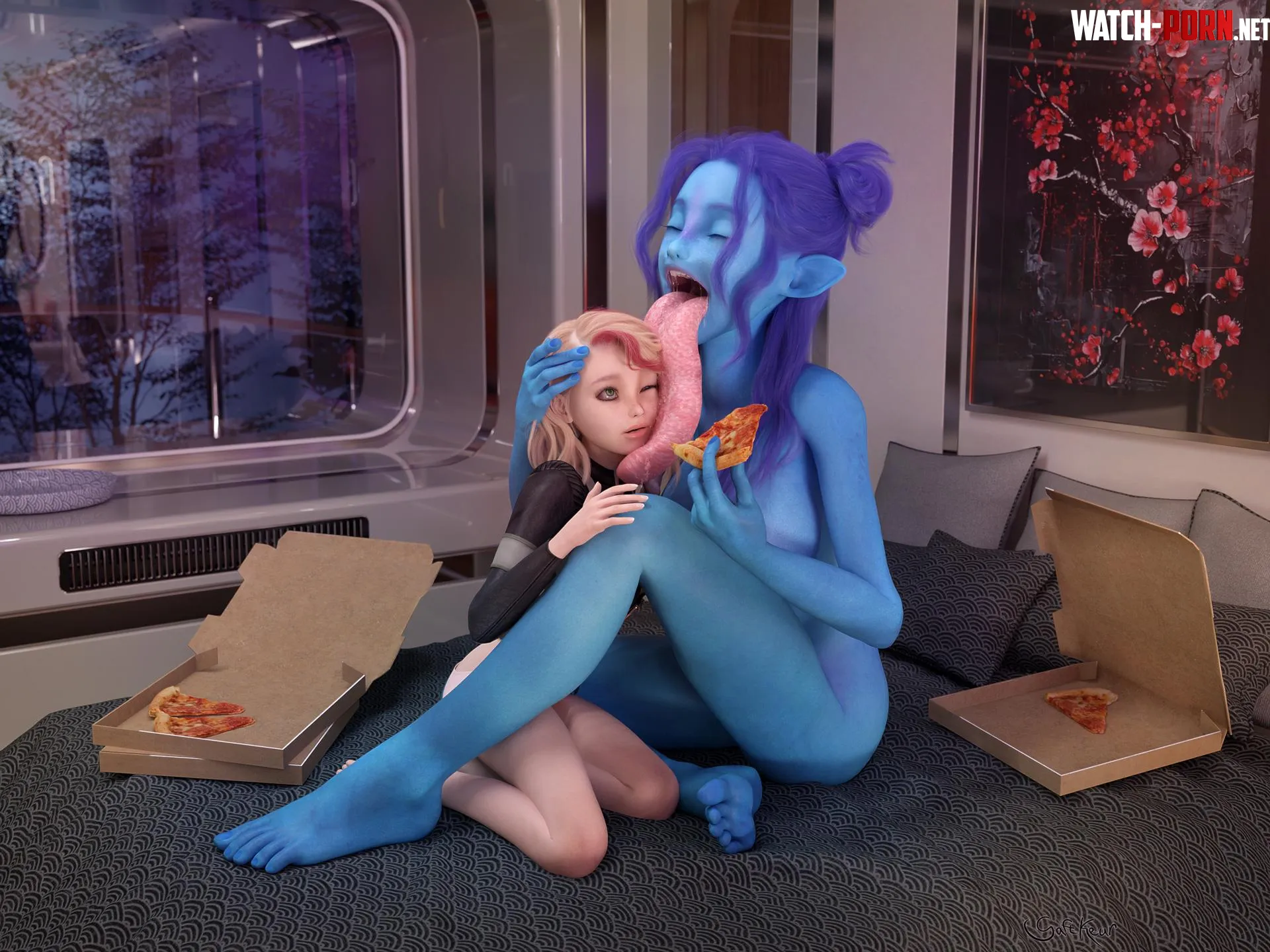 {Image} Xae'chie - pizza playtime by Saftkeur on Deviantart by Brilliant_Analyst473