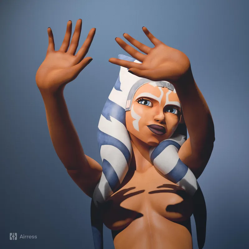 Thumbnail Airress3D Squeezes Ahsoka Amid Shadows in starwarsnsfw