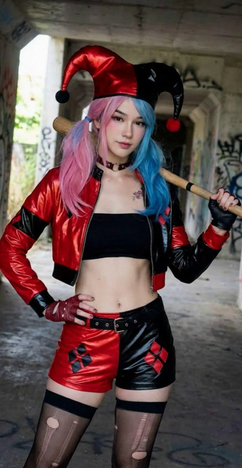 Thumbnail Embrace the Villainy with a Sizzling Harley Quinn Cosplay by Luna