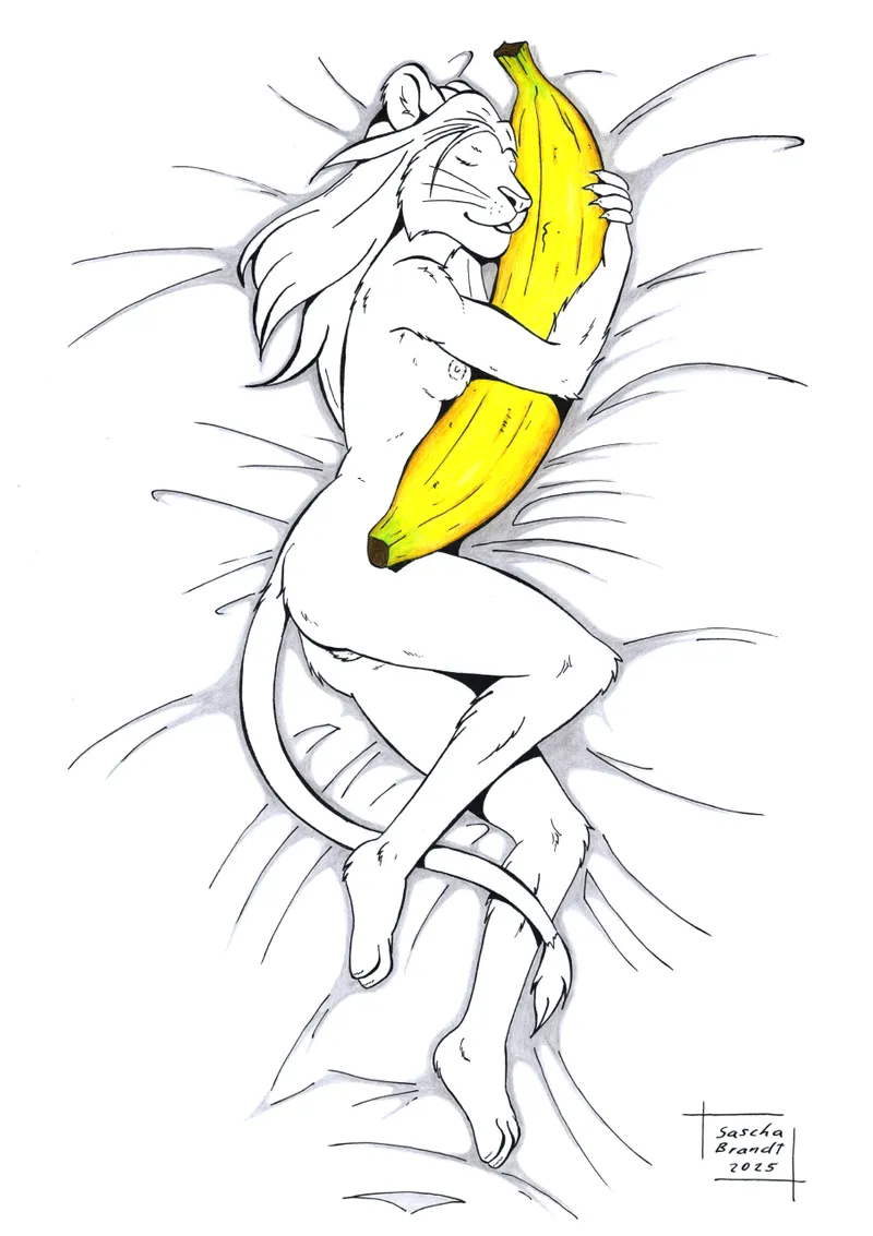Thumbnail Banana Lioness Beauty by Sascha Brandt in Furry Art