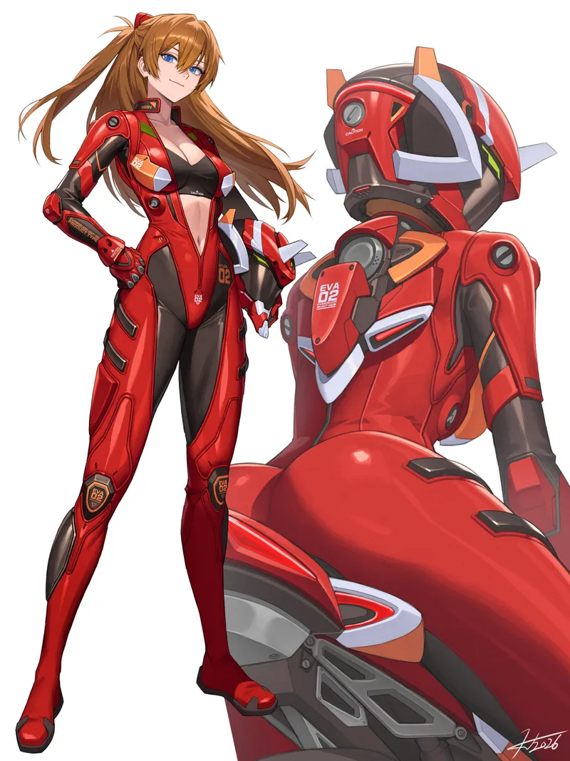 Thumbnail Delve into Bike Suit Asuka's Adventure by llamanatee | animebodysuits