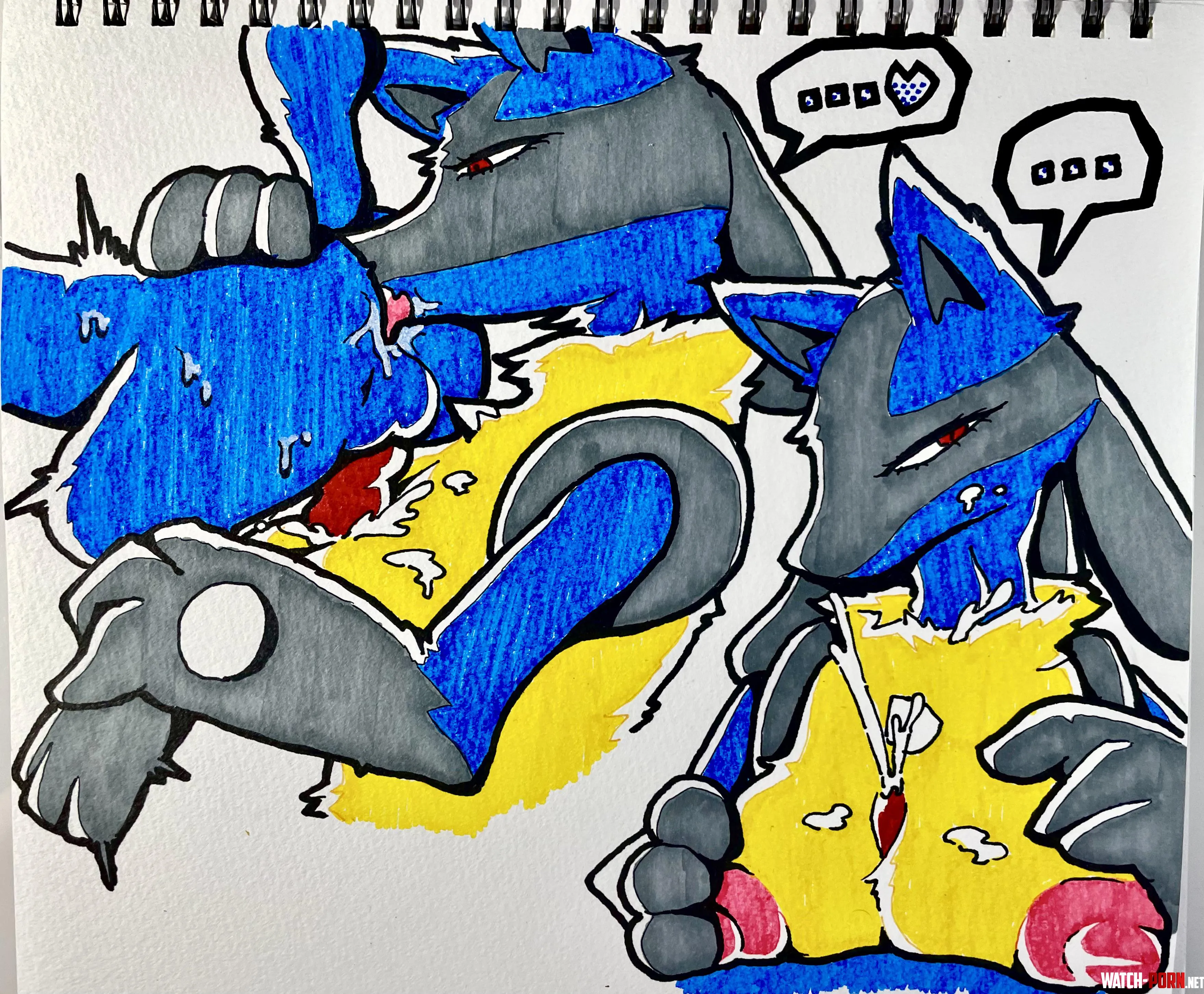 Lucario Big sister (art by me) by 0t0ubu0929