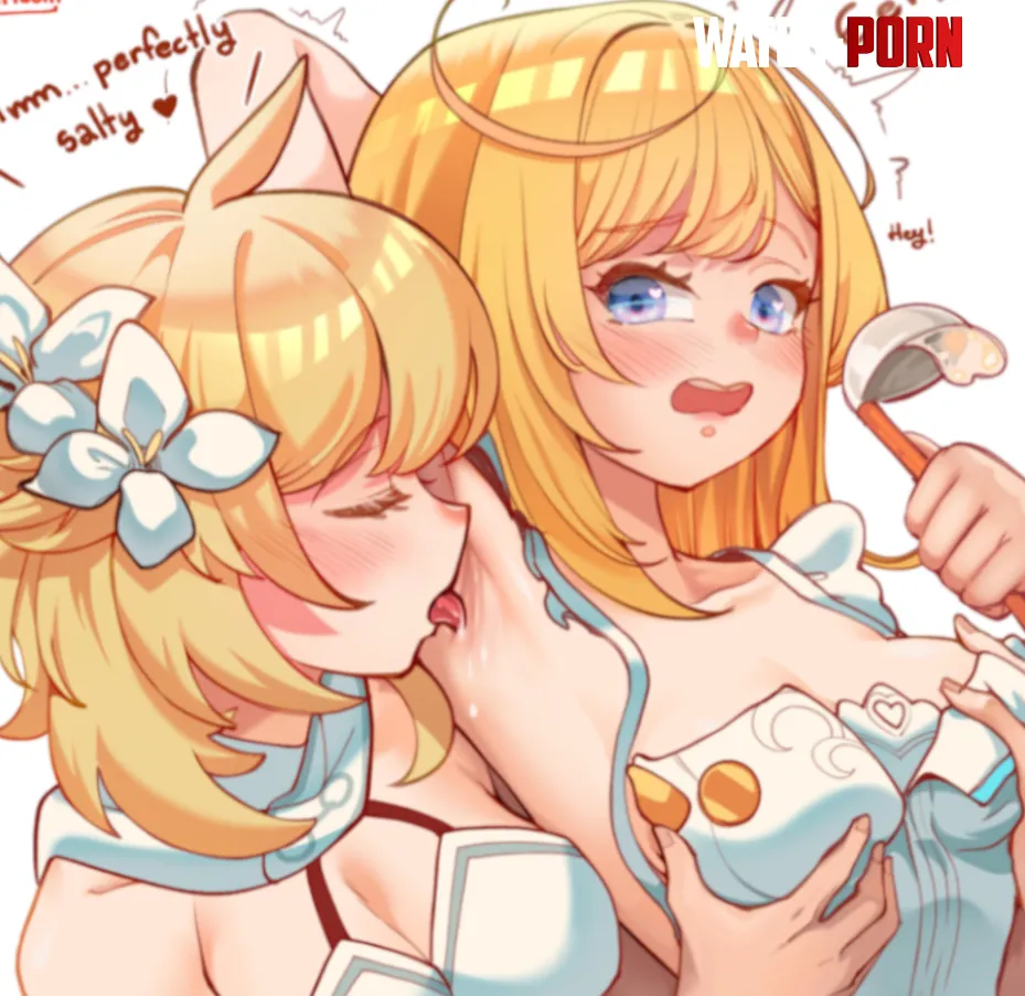 Escoffier is kinda shy (Miimach7) [Genshin Impact] by greenbirdoo