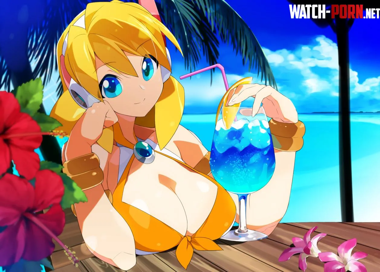 Alia by the ocean [Mega Man X] by LafterMastr