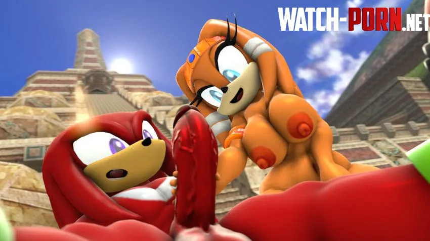 Knuckles x Tikal by SpiritualReference42