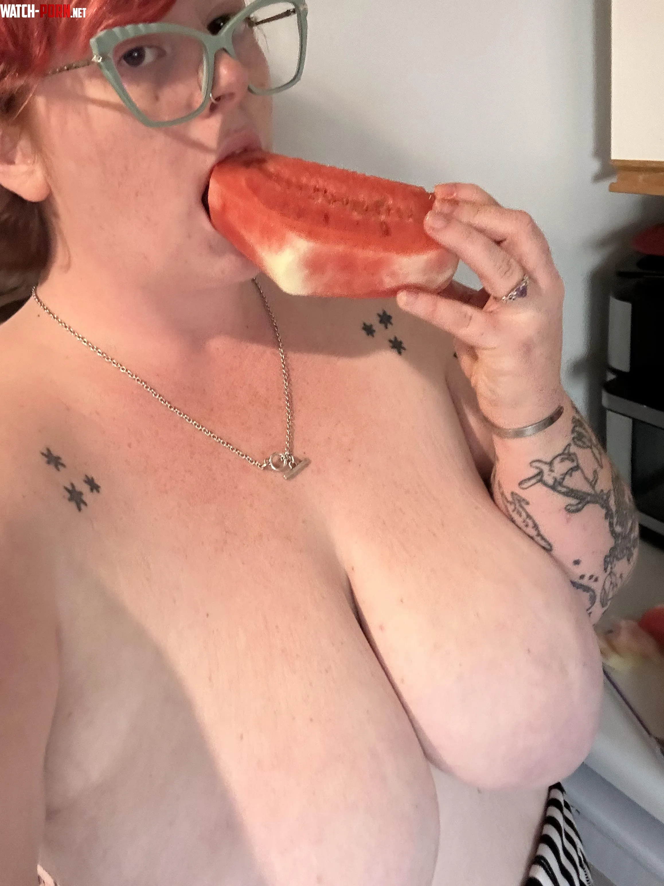 Who wants some sweet pink watermelon 🍉 by cinanmombuns