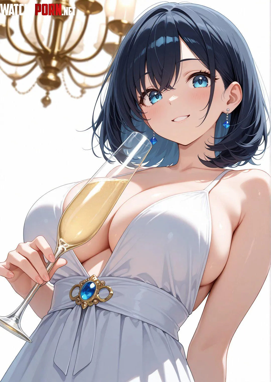 Glass of Champagne by WoolsonDaSheep