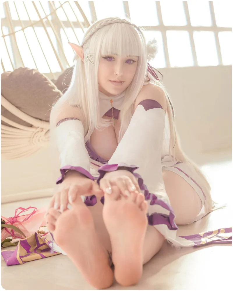 Thumbnail Emilia from Re:Zero: A Tender Glimpse into Rule 34 Feet