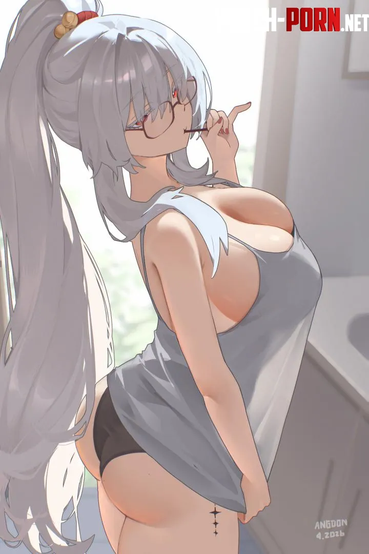 Hiyuki in the bathroom [wuthering waves] (ang lazypaint) by RainDMask