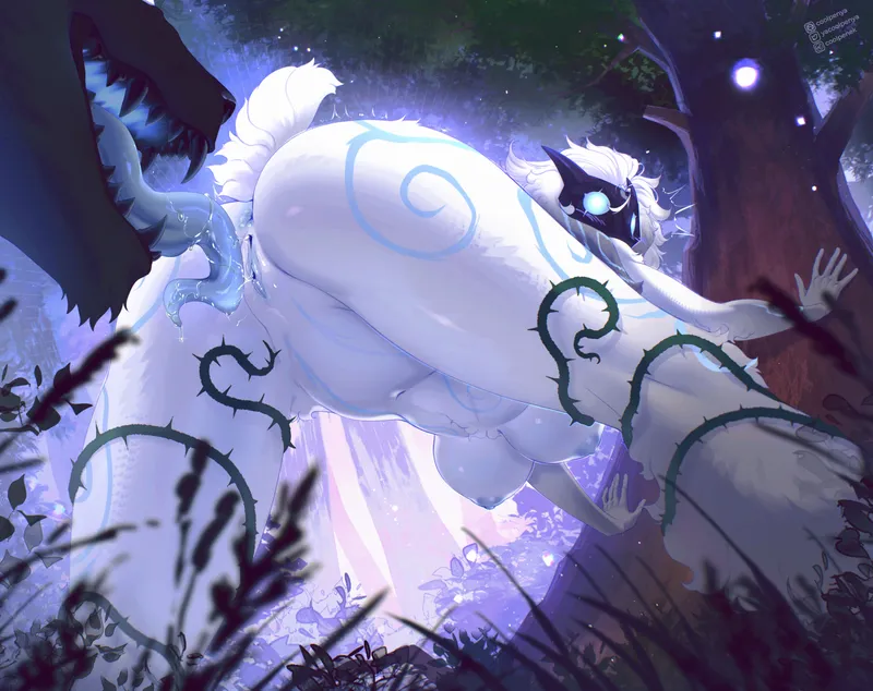 Thumbnail Rescuing Kindred in Jungle Trouble | Rule34LoL by Eepsiee