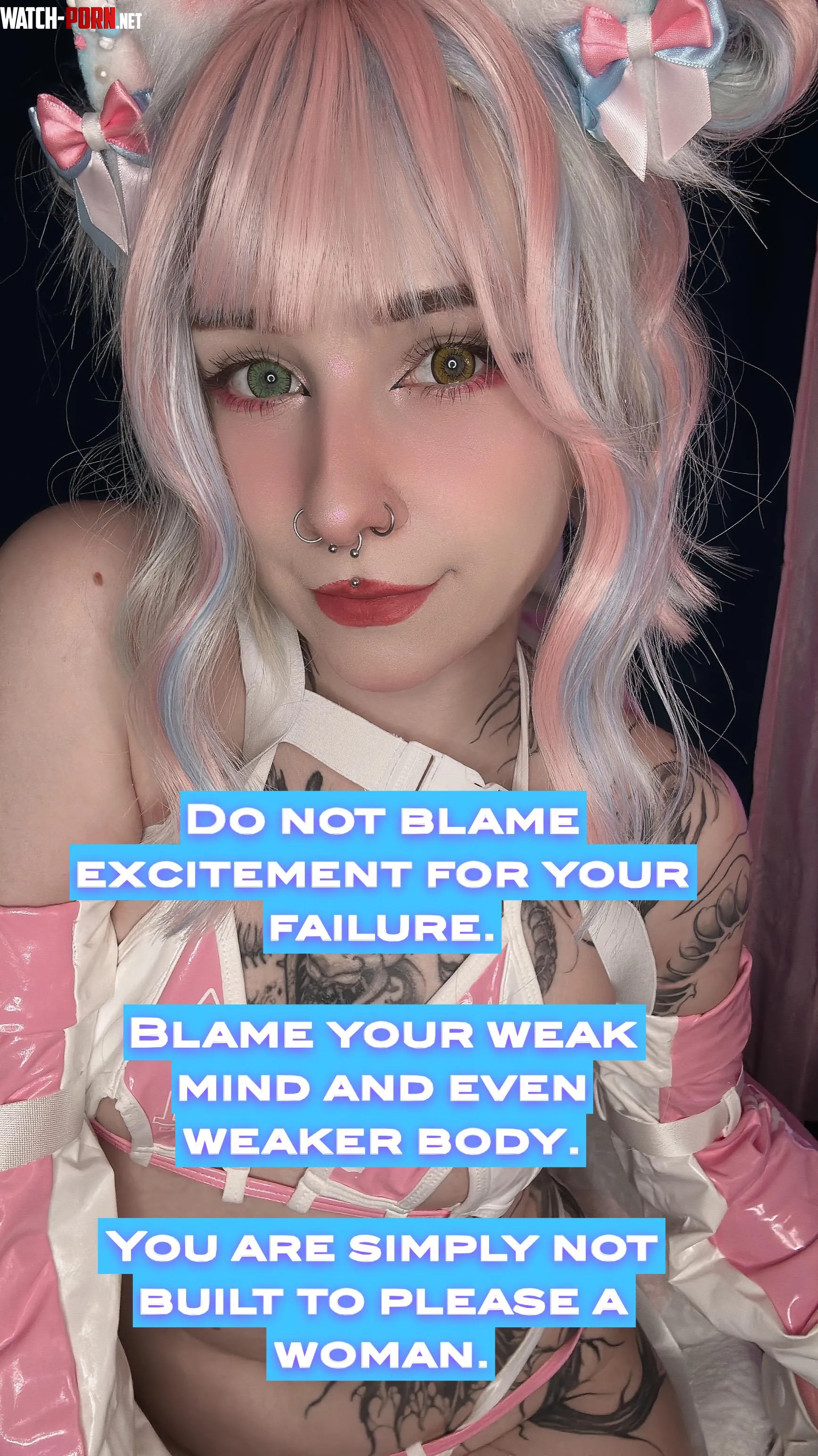 You’re simply not built to please a woman by InkedInferna