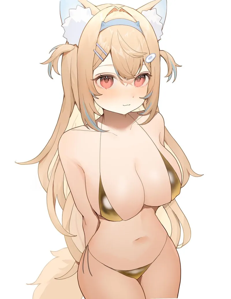 Thumbnail Fuwawa's Golden Bikini Celebration | AnimeChan39 | ecchi