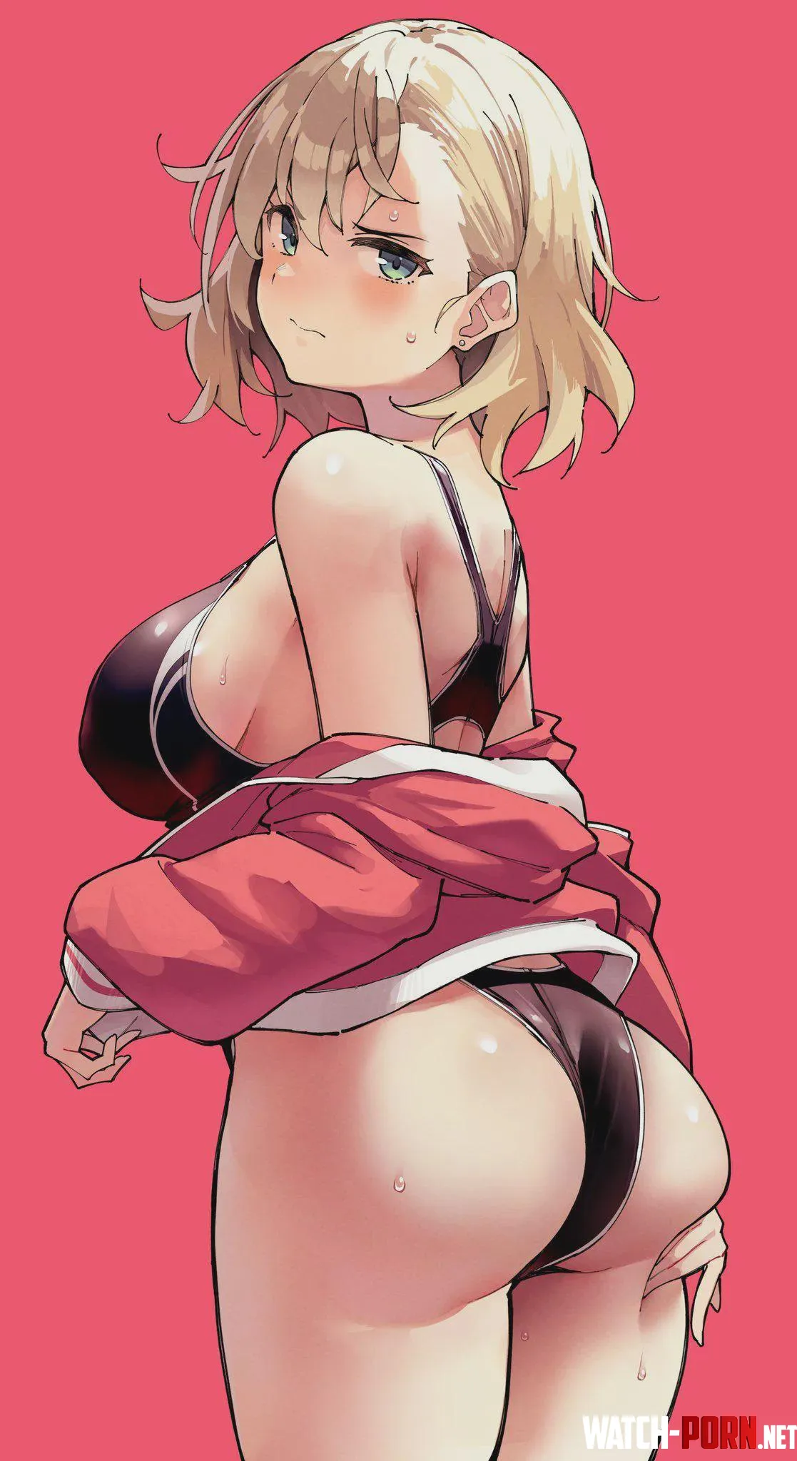 A swimsuit highlights her ass by CrystallDancer