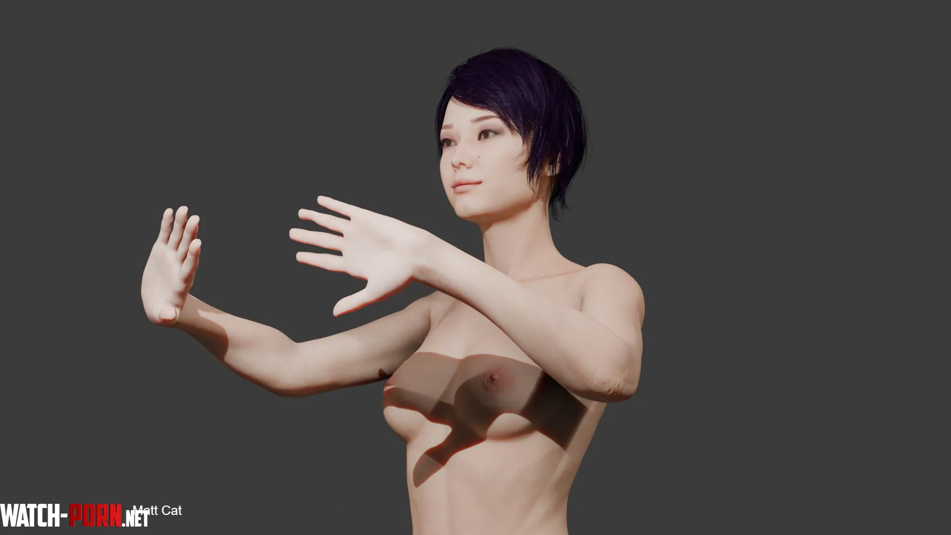 Sabine trying the shadow trend (Matt Cat) me by Due_Sky_7188