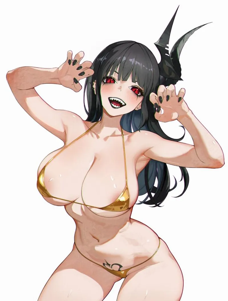Thumbnail Behemoth in golden bikini [Nikke] by Elias_47