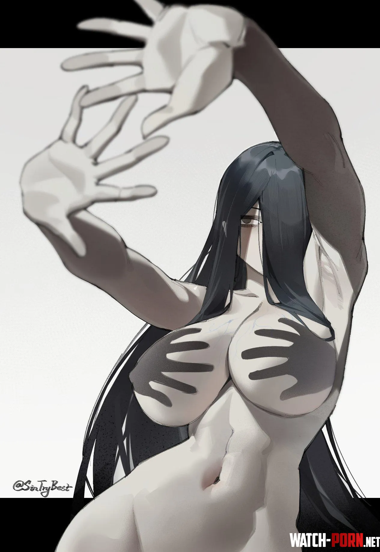 Sadako Shadow Hand Bra (SinTryBest) by Bazaarthrone