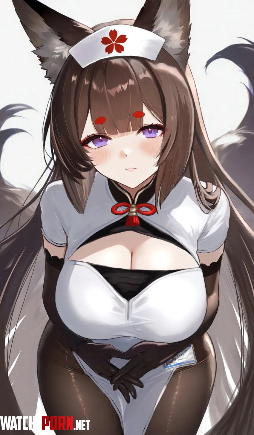 Amagi as a nurse [azur lane] (pootarou) by RainDMask
