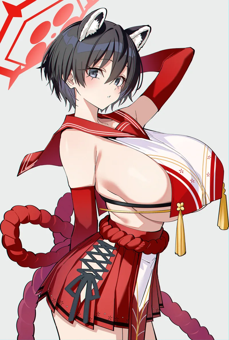 Thumbnail Unveiling Tsubaki in Blue Archive by llamanatee