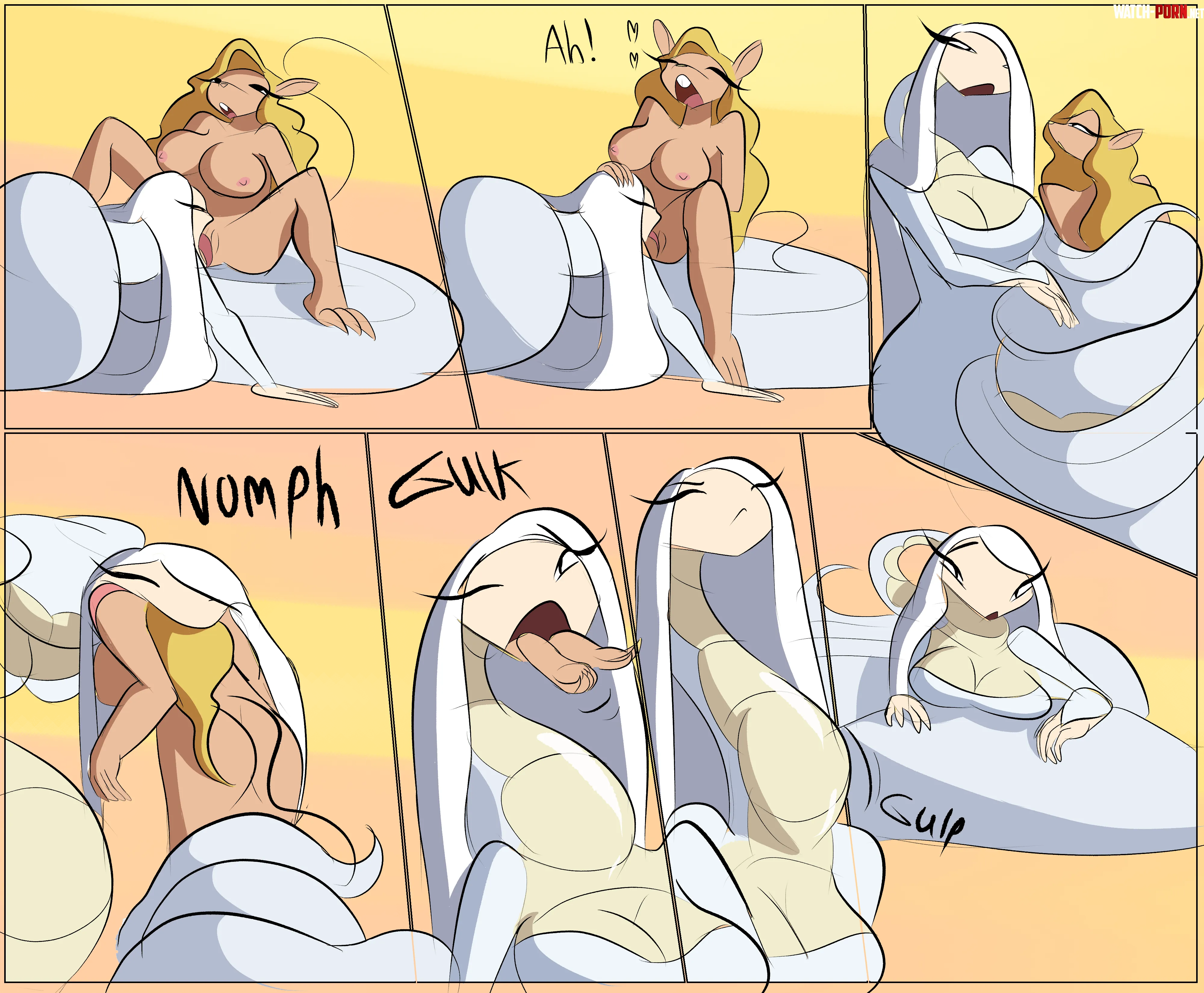 {Comic} Comm for @/HungryMagicmage on twitter, Claire having a weekly recommended doctor serving of mouse, keeps her hair shiny and her coils strong (Art by JackMunchy) by JackMunchy