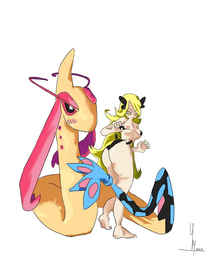 Thumbnail PokePorn: Cynthia in a Tiny Bikini [OC] Art by agitogig