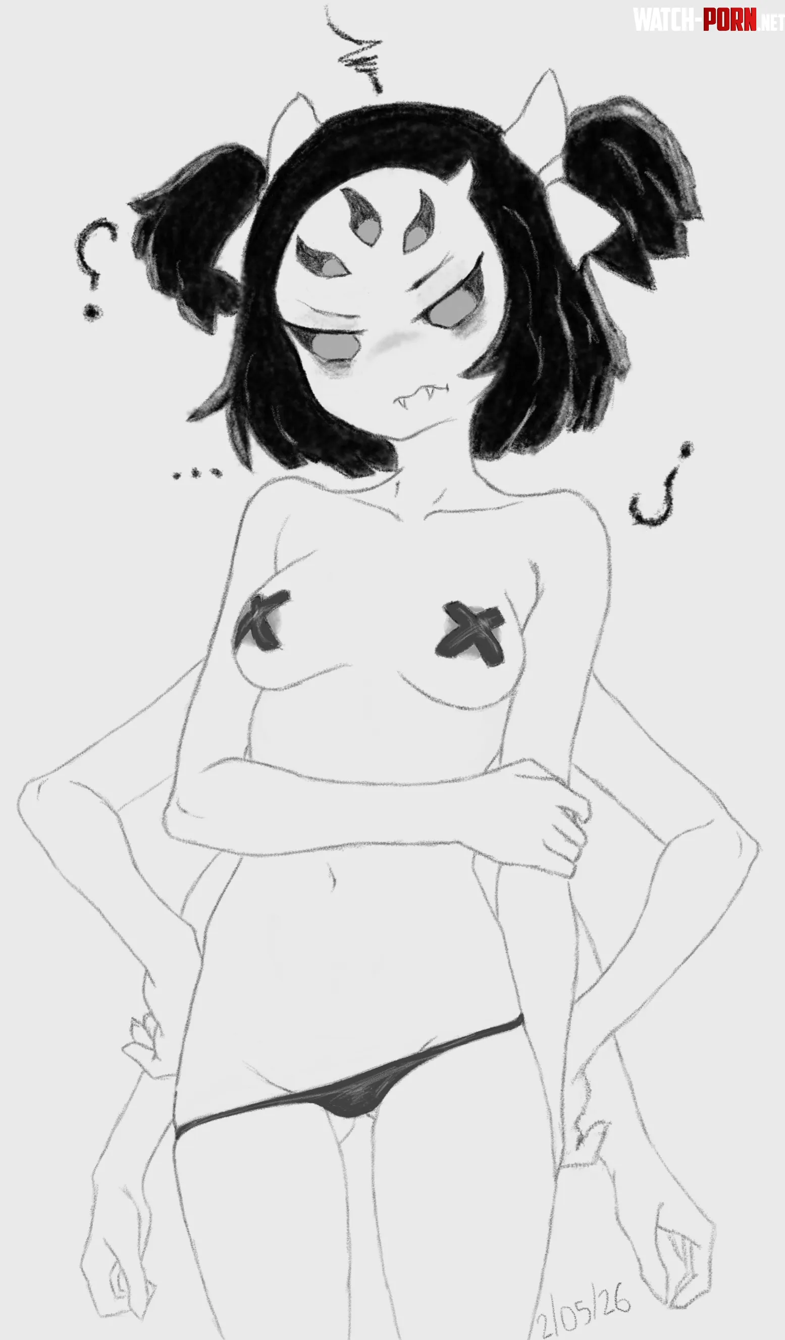 More silly sketches of [Muffet] by Enjoyerofberkin