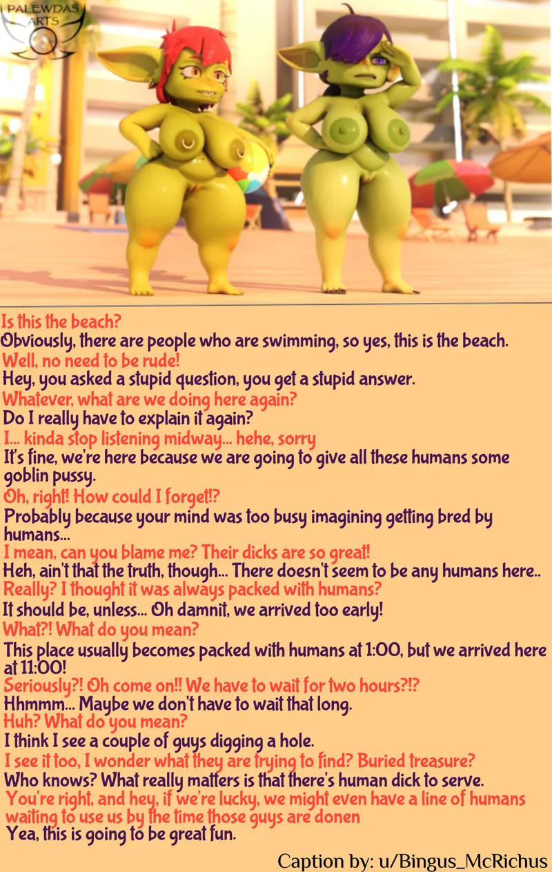 Thumbnail Hentaicaptions: Bingus_McRichus Presents Goblins at the Beach - Immediate Fun
