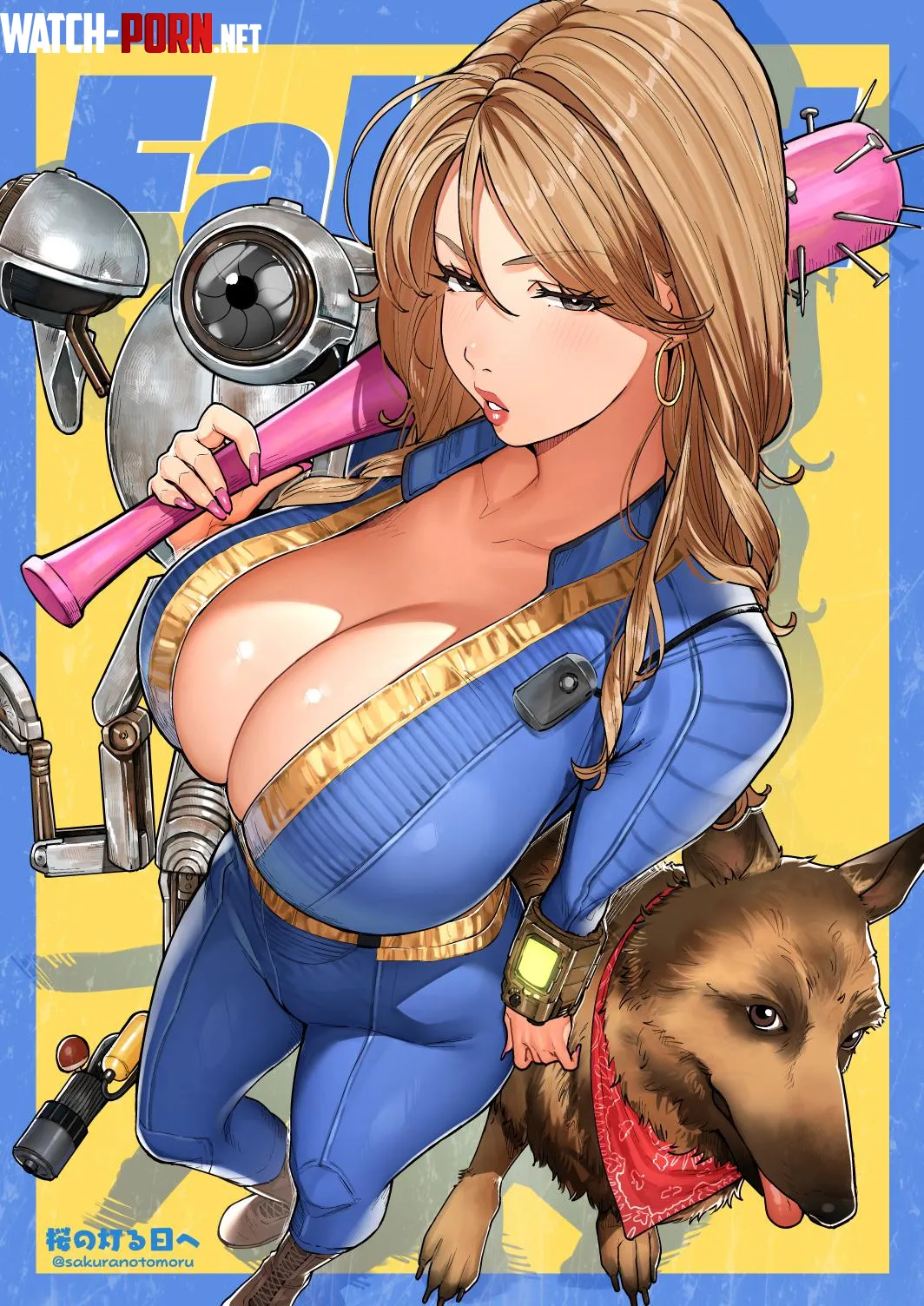 Blonde Bombshell Nora (Sakura no tomoru hi e on Pixiv) [Fallout 4] by TheDerpSpoon