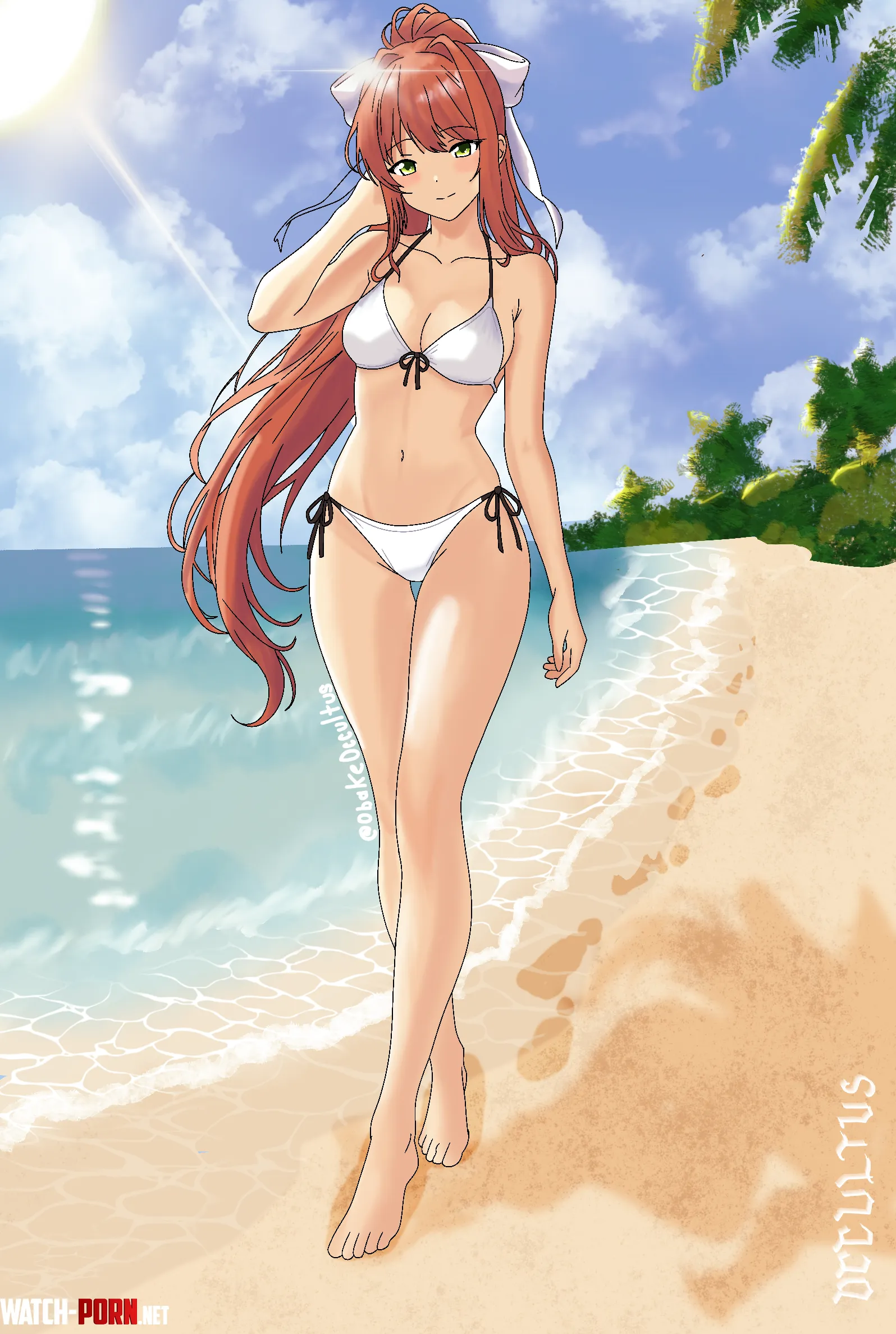 Beach Monika [ObakeOccultus] by maholewder