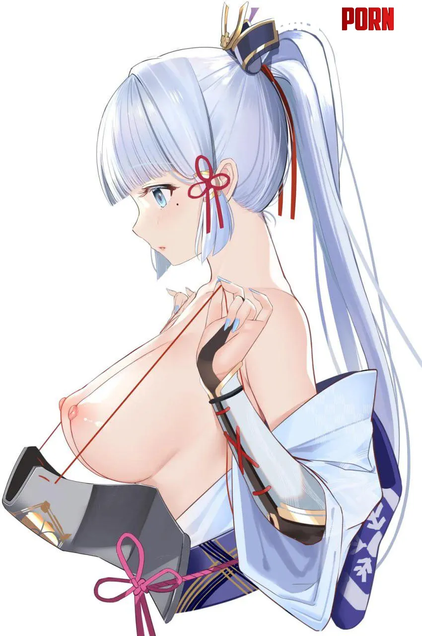 Ayaka taking off her armor (mukatsukusan) [Genshin Impact] by PetiteeOrbit