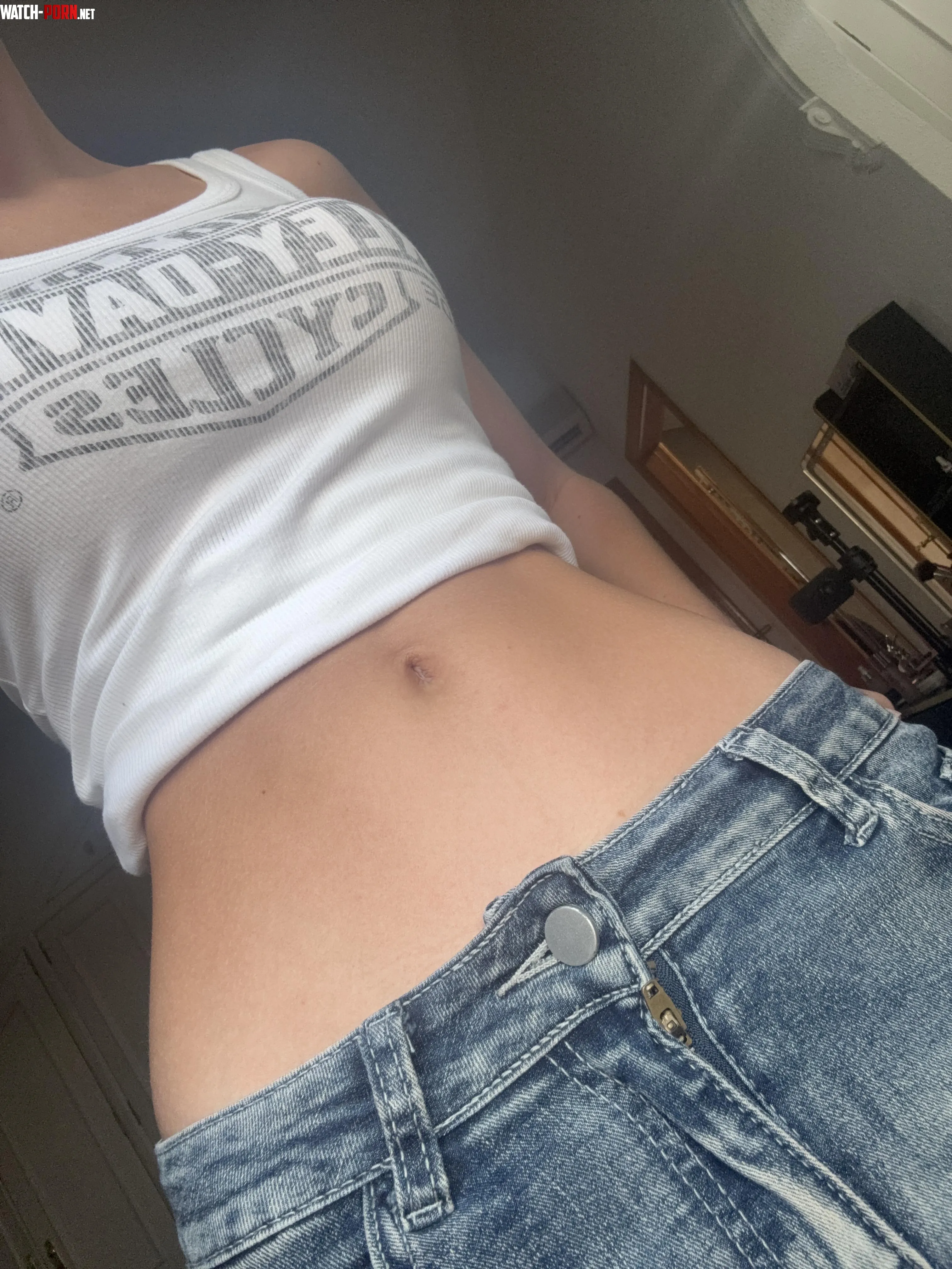 Cropped Harley tee with midriff out <3 by Far_Perception3723