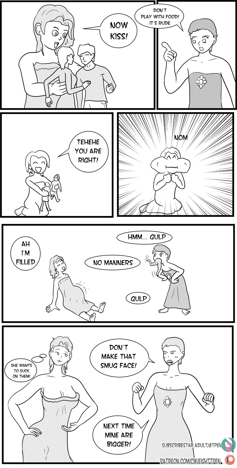 Thumbnail 8Tpen's Lay with Food: A Unique Vore Comic Unveiled