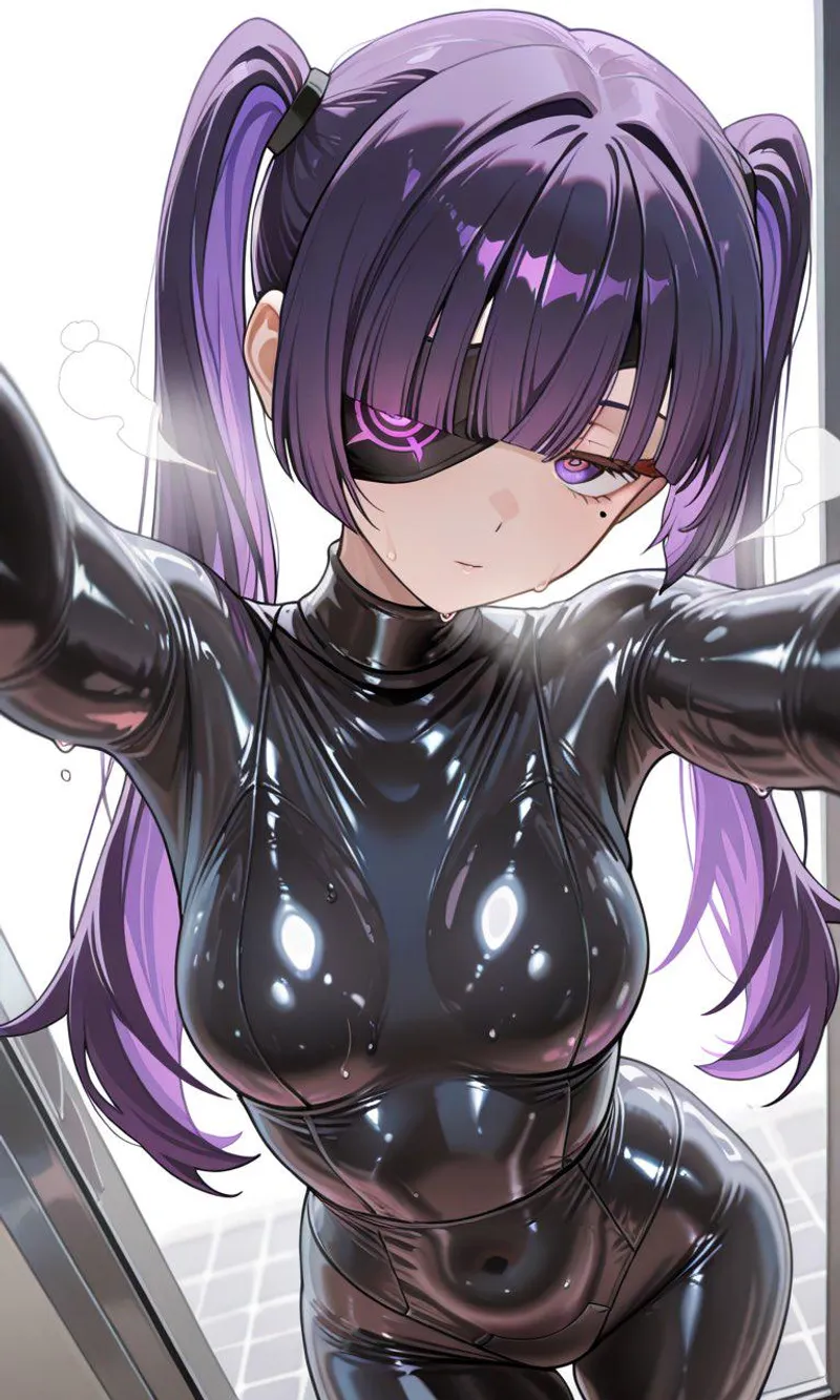 Thumbnail Steaming in Rubber by WoolsonDaSheep in animebodysuits