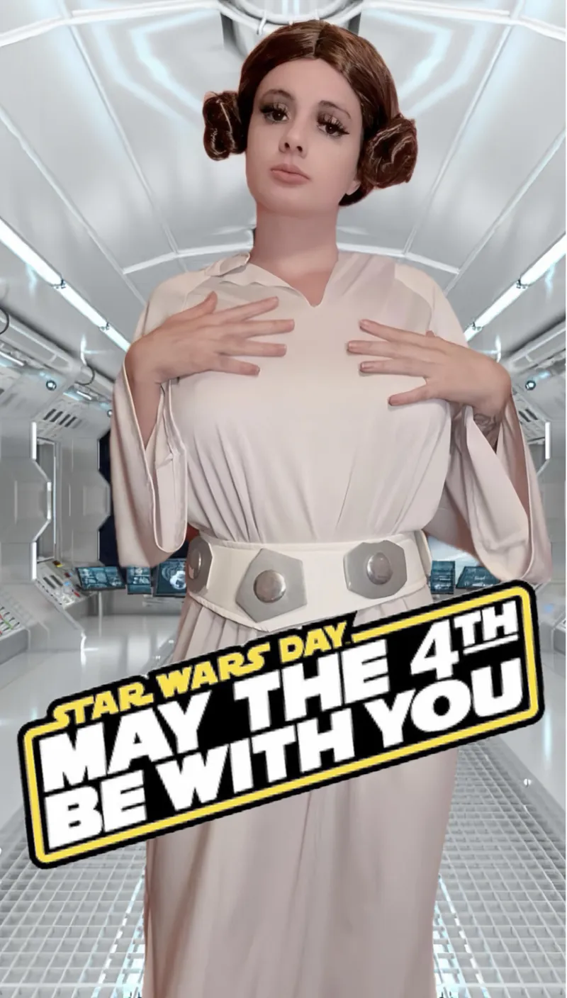 Thumbnail Celebrating Star Wars Day with Leia Cosplay by ElizawitchCosplay | Cosplaygirls
