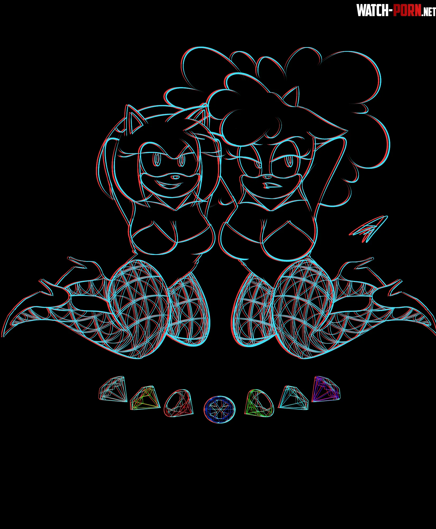 Amy & Lanolin by me [GlitchArt] by Shinedropz3