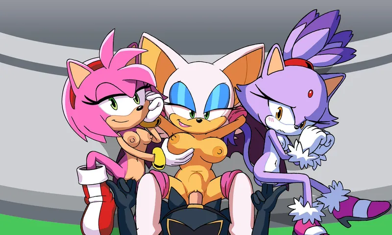Thumbnail Lucky bastard has his way with Amy, Rouge AND Blaze [lisnotsfw] by CalloftheWild69