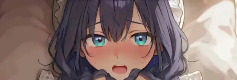 Thumbnail LF Color Source: 1girl, braid, blush, blue eyes, white hat, virtual youtuber, maid, looking at viewer, ouro kronii (maid) by EggDropDollop