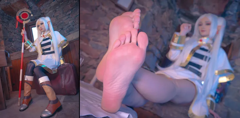 Thumbnail AeryKorvair Portrays Frieren in Soso no Frieren for Rule34feet Enthusiasts