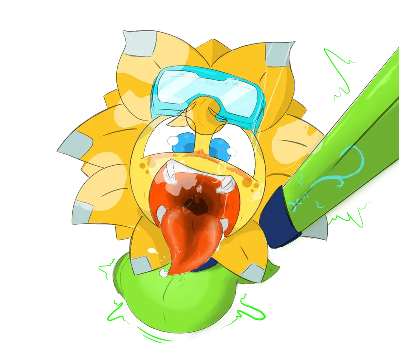 Thumbnail {image} POV: you're about to be plant food~ (Art by l_badartist_l, OC by me) [oral vore, plant vore, mawshot, PvZ vore] by LunarFrost25