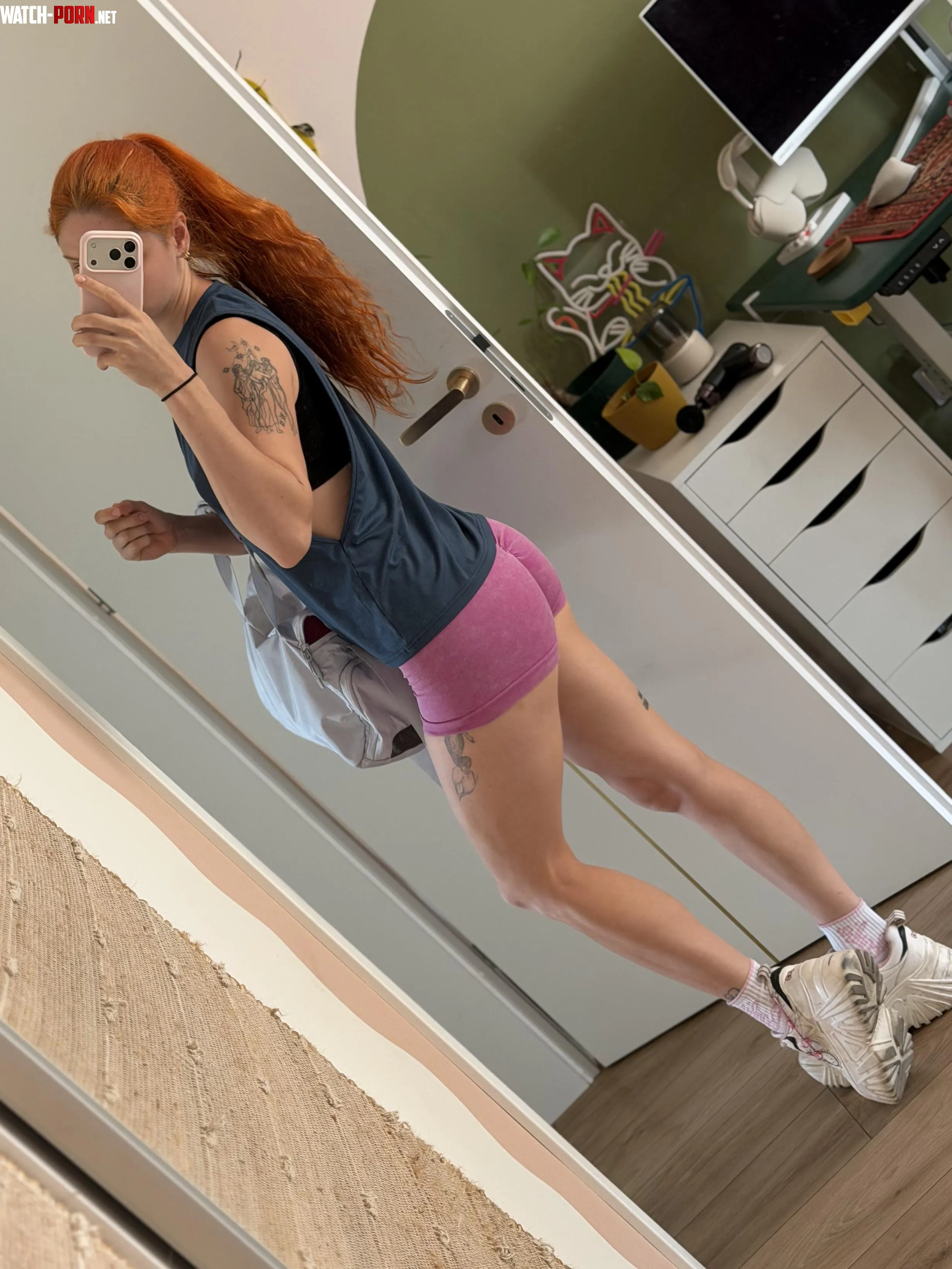 Ponytails are great for the gym by RedheadFairy03